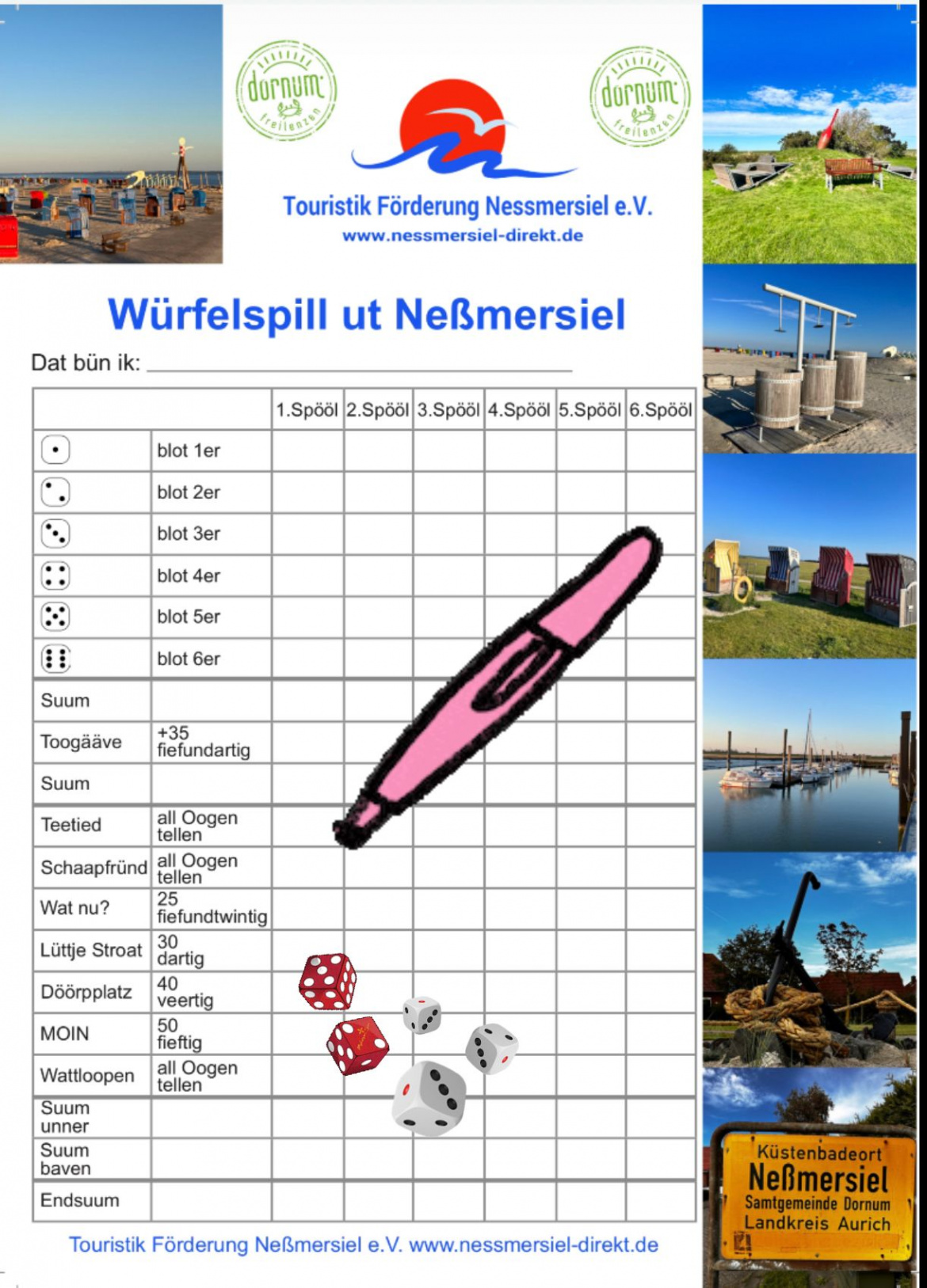 Würfel mit Kulli Würfel mit Kulli